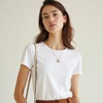 Camiseta T-shirt Feminina Lisa Baby Look Camisa Básica Blusa Moda - Branco