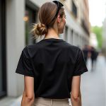 Camiseta T-shirt Feminina Lisa Baby Look Camisa Básica Blusa Moda - Preto