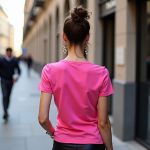 Camiseta T-shirt Feminina Lisa Baby Look Camisa Básica Blusa Moda - Rosa