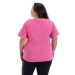 Camiseta Feminina Plus Size T-shirt Camisa Básica Blusa de Algodão - Rosa