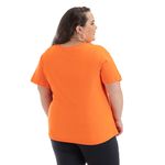 Camiseta T-shirt Feminina Estampada Gratidão Blusinha Camisa Moda Plus Size - Laranja