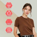 Camiseta T-shirt Feminina Lisa Baby Look Camisa Básica Blusa Moda - Marrom