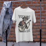 Camiseta Básica Masculina 100% algodão Rocking Till i'am Dead - Branco