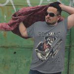 Camiseta Básica Masculina 100% algodão Rocking Till i'am Dead - Chumbo