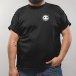 Camiseta Masculina 100% Algodão Smiley Face - Preto