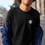 Camiseta Masculina 100% Algodão Smiley Face - Preto