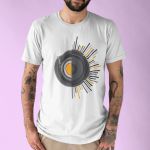 Camiseta Masculina Retro Vinil 100% Algodão - Branco