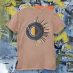 Camiseta Masculina Retro Vinil 100% Algodão - Caqui