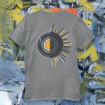 Camiseta Masculina Retro Vinil 100% Algodão - Chumbo
