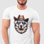 Camiseta Básica Masculina Cachorro Xerife Country 100% Algodão Premium - Branco