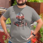 Camiseta Básica Masculina Robô Androide Inteligência Artificial 100% Algodão Premium - Chumbo
