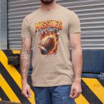 Camiseta Básica Masculina Bola Futebol Americano 100% Algodão Premium - Caqui