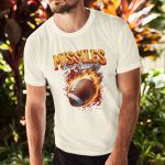 Camiseta Básica Masculina Bola Futebol Americano 100% Algodão Premium - Off White