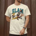 Camiseta Básica Masculina Esqueleto Basquete Slam 100% Algodão Premium - Off White
