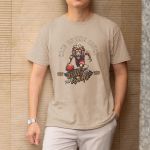 Camiseta Básica Masculina Leão King Of The Court 100% Algodão Premium - Caqui