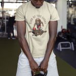 Camiseta Básica Masculina Leão King Of The Court 100% Algodão Premium - Off White