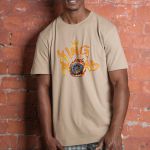 Camiseta Básica Masculina Rei Da Estrada 100% Algodão Premium - Caqui