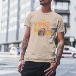 Camiseta Básica Masculina Rei Da Estrada 100% Algodão Premium - Caqui