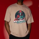 Camiseta Básica Masculina Alien Lua 100% Algodão Premium - Caqui
