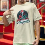 Camiseta Básica Masculina Alien Lua 100% Algodão Premium - Off White