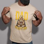 Camiseta Básica Masculina Pai Leão 100% Algodão Premium - Caqui
