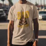 Camiseta Básica Masculina Pai Leão 100% Algodão Premium - Caqui
