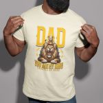 Camiseta Básica Masculina Pai Leão 100% Algodão Premium - Off White