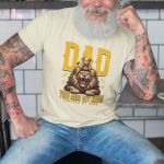 Camiseta Básica Masculina Pai Leão 100% Algodão Premium - Off White