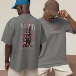 Camiseta Básica Masculina Bunny Board Skate Costas 100% Algodão Premium - Chumbo