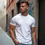 Camiseta Básica Masculina Lisa 100% algodão 30.1 (CM01-LISA) - Branco