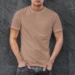 Camiseta Básica Masculina 100% algodão 30.1 (CM01-LISA) - Caqui