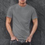 Camiseta Básica Masculina 100% algodão 30.1 (CM01-LISA) - Chumbo