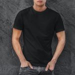 Camiseta Básica Masculina 100% algodão 30.1 (CM01-LISA) - Preto