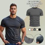 Camiseta Básica Masculina Lisa 100% algodão 30.1 (CM01-LISA) - Chumbo