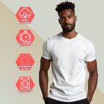 Camiseta Básica Masculina Lisa 100% algodão 30.1 (CM01-LISA) - Branco