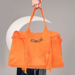 Bolsa Sacola Feminina Moda Praia De Ombro Com Necessaire Laranja KP101-GG 