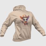 Moletom Unissex Canguru Alien Cowboy Com Capuz - Caqui