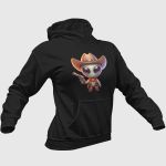 Moletom Unissex Canguru Alien Cowboy Com Capuz - Preto