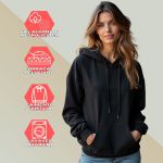 Moletom Canguru Unissex GuGi Com Capuz MLT01-LISO - Preto