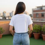 Camiseta Cropped Feminina Algodão Premium Conforto e Estilo Moderno - Branco