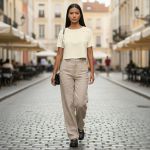 Camiseta Cropped Feminina Algodão Premium Conforto e Estilo Moderno - Off White