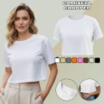 Camiseta Cropped Feminina Algodão Premium Conforto e Estilo Moderno - Branco