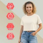 Camiseta Cropped Feminina Algodão Premium Conforto e Estilo Moderno - Off White