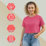 Camiseta Cropped Feminina Algodão Premium Conforto e Estilo Moderno - Rosa