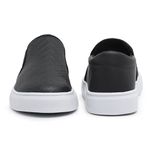 Slip On Preto Feminino Casual Tênis Sem Cadarço