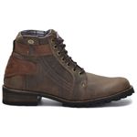 Bota Coturno Casual Masculino Cano Médio 789 Em Couro