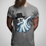 Camiseta Básica Masculina Fantasma De Cartola Ghost 100% Algodão Premium - Chumbo