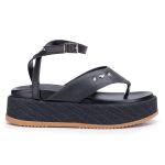 Sandália Plataforma Feminina Luna Tira Asa Delta 909-GG - Preto