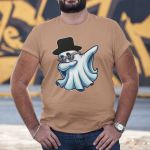 Camiseta Básica Masculina Fantasma De Cartola Ghost 100% Algodão Premium - Caqui