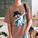 Camiseta Básica Masculina Fantasma De Cartola Ghost 100% Algodão Premium - Caqui